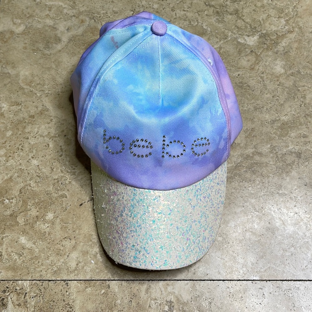 BeBe girls hat blue, pink and purple tie-dyed
